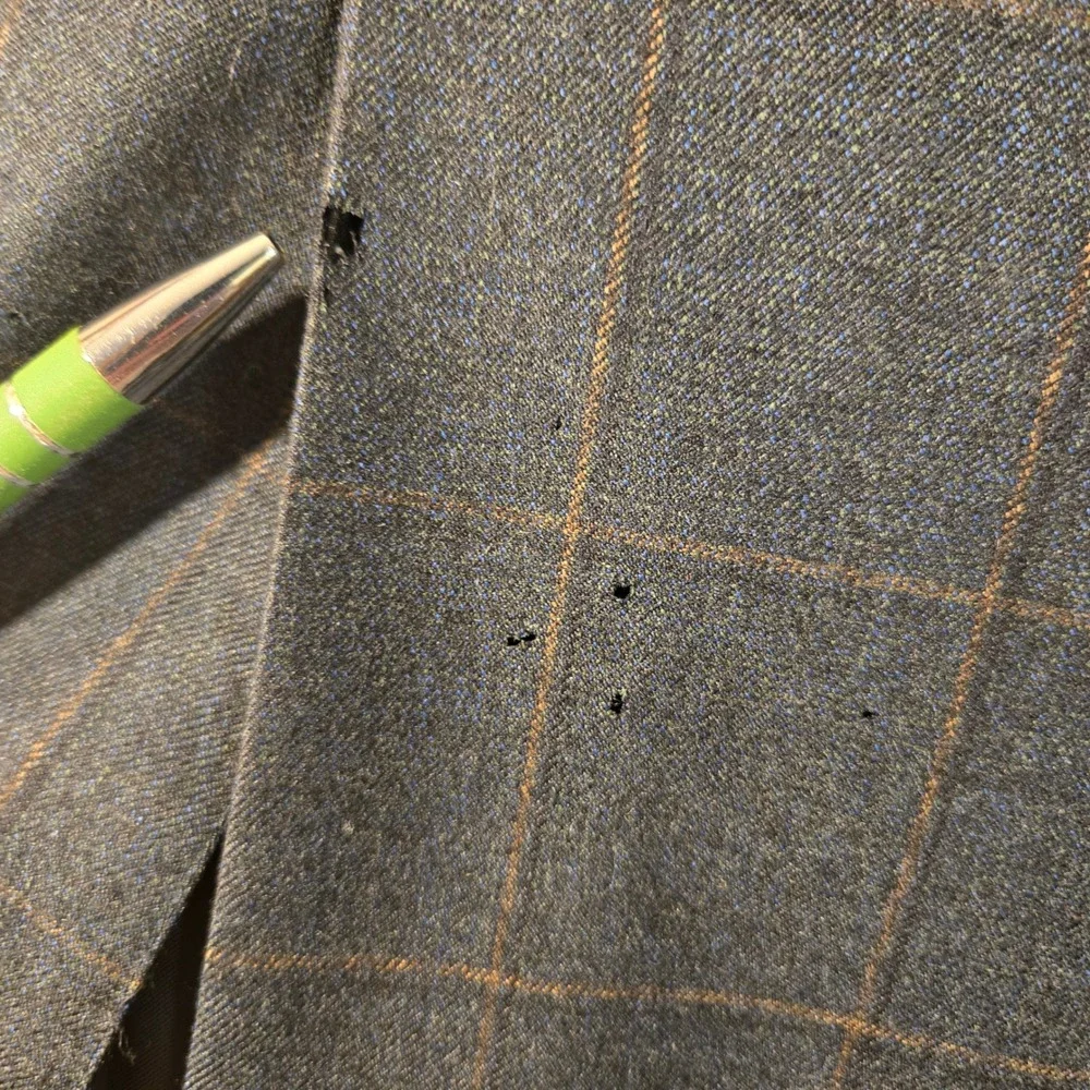 Ermenegildo Zegna Trofeo Wool Windowpane Jacket Blazer  Switzerland 54L‎ *READ*